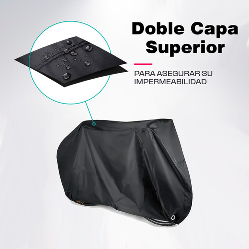 Funda Cubre Bicicleta Rodado 27 - 29 - Cobertor Impermeable L - Sin Logo - Con Ojal L