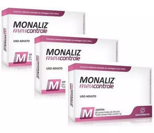 Monaliz 1000mg - 30 Cápsulas - Sanibras Sabor Sem Sabor