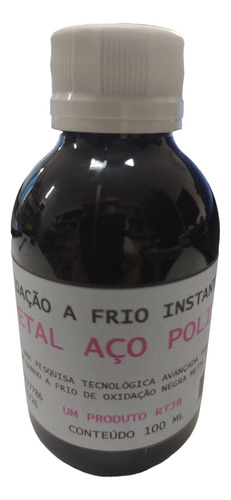 Kit Oxidação Negra A Frio Metal Aço 100 Ml  Reparo Imediato