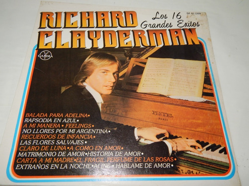 Richard Clayderman Lp Vinyl Acetato 16 Exitos Yanni Dist0