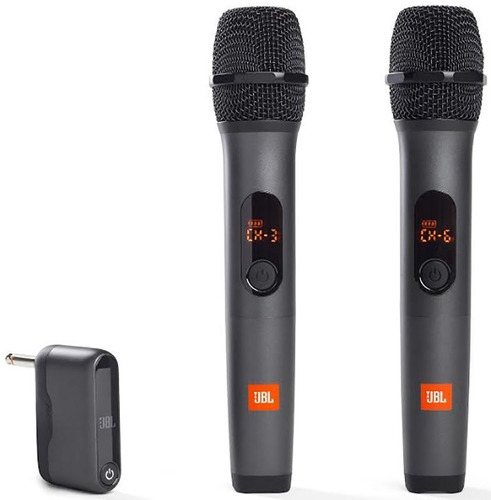 Jbl Sistema Inalámbrico 2  Micrófonos  Receptor Doble Canal