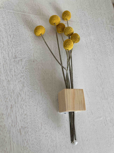 Cubo Florero De Madera