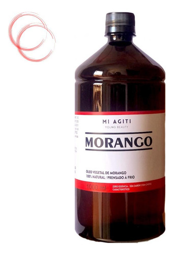  Óleo De Morango Natural - 1000ml - Anti-idade Pele E Cabelos