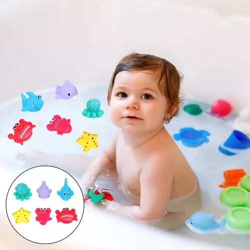 Bambebe Juguetes Baño Bebe 6-12 Meses, 6 Pack Juguete de