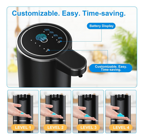 Dispensador Automático De Jabón Automático Touchless De 4 De