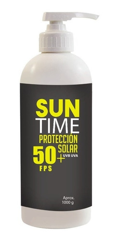 Imagen 1 de 4 de Bloqueador Solar Suntime 1 Lt Factor 50 + Con Dispensador