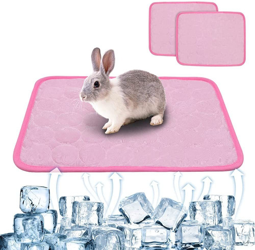 2pcs Summer Cooling Mat For Rabbit, Washable Bunny Bed, Rabb