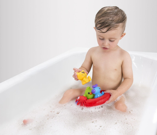 Imagen 2 de 4 de Muñecos De Goma Baño Bebe X4 Agua Sumergible Splash Float