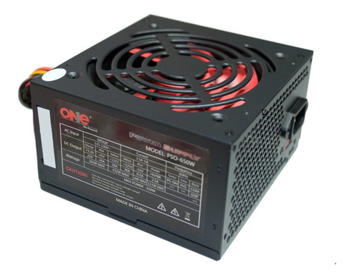Imagen 2 de 4 de Fuente De Poder One 650w (pso-650w)