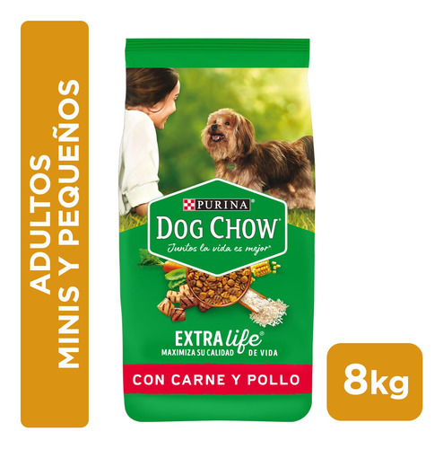  Dog Chow® Adultos Raza Mini Y Pequeña Carne Y Pollo 8kg