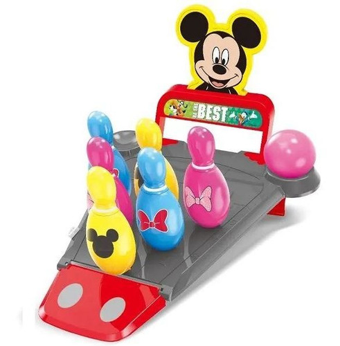 Brinquedo Boliche Infantil Personagem Mickey Mouse +3a