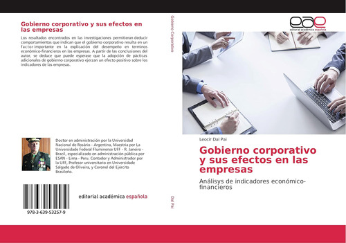 Libro: Gobierno Corporativo Y Sus Efectos Empresas: A