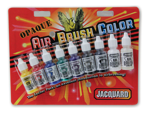Pintura Aerografo Acrilica Jacquard 9pz Opaque Exciter Color Opaque Exciter Pack