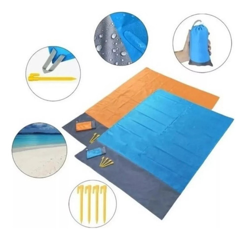 Lona Playera Resistente Impermeable 2mx1,4m Picnic Camping