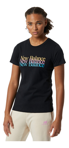 Remera New Balance De Dama Essentials - Wt21507bk