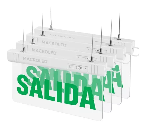 comprar Pack X 4 Carteles Luminoso Led Salida Macroled Señalización 