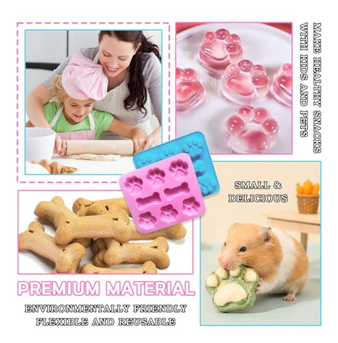 2 Moldes De Silicona, Antiadherentes, Para Cachorros, Patas