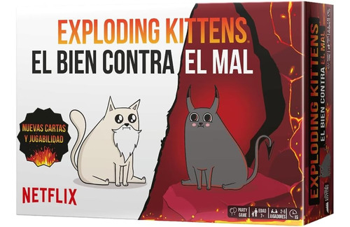 Juego De Mesa Exploding Kittens El Bien Contra El Mal Cartas