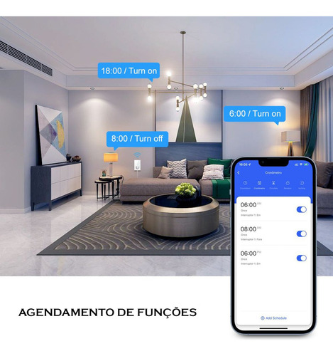 Interruptor Com Tomada Inteligente Wifi Novadigital 1 Botão