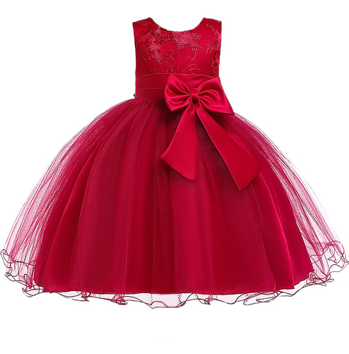 Vestido Bordado De Hilo De Red Para Niñas Vestidos Lindos Pa