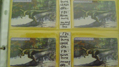 Tarjeta Telefonica Colecc F.80 Dinosaurios Herrerasaurus N2