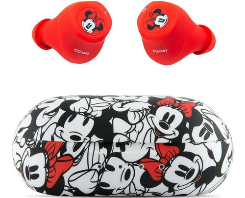 Disney Minnie Mouse Auriculares Bluetooth Con Funda De Carga