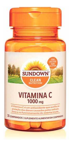 Sundown Vitamina C 1000mg 30 Comprimidos Sem Sabor