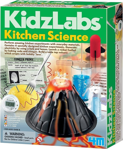 Kit De Laboratorio Volcan + Experimentos Kidzlabs Toysmith