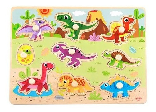 Rompecabezas 3d Dinosaurios Tooky Toy Encastre Infantil