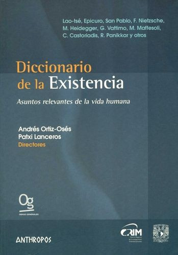 Libro Diccionario De La Existencia. Asuntos Relevantes De L