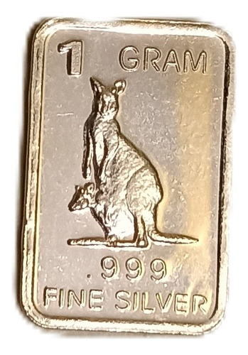 Lingote Plata Pura 1 Gramo Canguro Con Cápsula