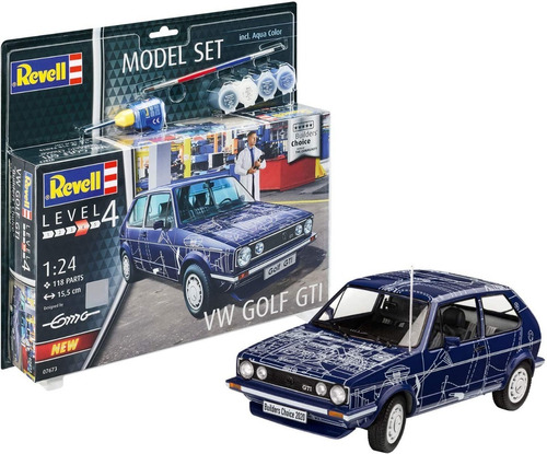 Revell 67673 Vw Golf Gti Builders Choice 1/24 Kit De Montar