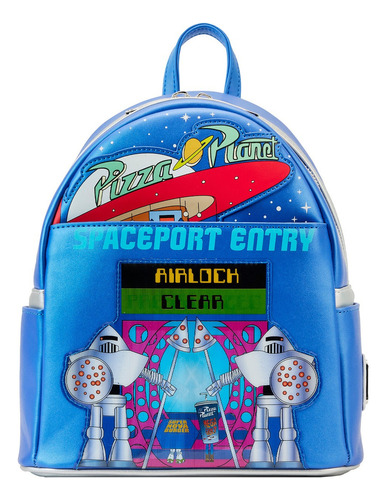 Disney Toy Story: Pizza Planet Space Entry Mini Backpack Loungefly Color Azul Acero