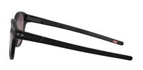 Anteojos de sol Oakley Latch Standard con marco de o matter color matte black, lente grey de plutonite prizm, varilla matte black de o matter - OO9265