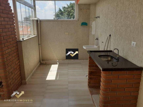 Imagem 6 de 27 de Cobertura Com 2 Dormitórios À Venda, 122 M² Por R$ 450.000 - Vila Homero Thon - Santo André/sp - Co1409