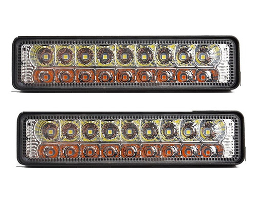 Neblinero Duo 18 Led 12v. Rectangular. Set X2.