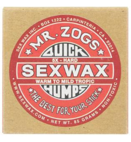 Parafina Sex Wax Quick Humps 5x Vermelha / Quente