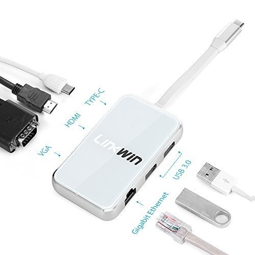 Adaptador Multipuerto Usb C A Hdmi Usb Lan Vga Macbook Pro