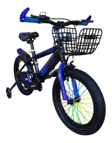 Bicicleta Para Niño Rodada 16 Con Rueditas Y Canasta 