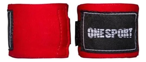 Bandagem Atadura Elastica 2,5m Muay Thai Boxe Vermelho