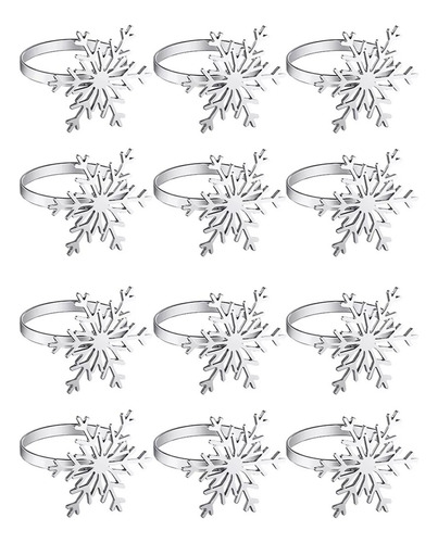 Servilletas Navideñas Con Forma De Copo De Nieve, 12 Piezas