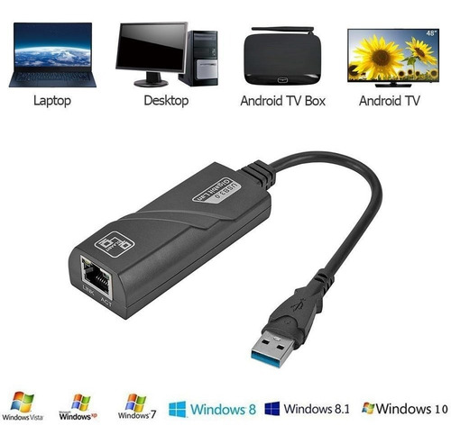 Adaptador De Red Usb 3.0 A Gigabit/ethernet/rj45 Tda Lince