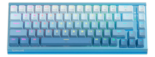Teclado Redragon K641b Bw Rgb Shaco 60% Hotswap Azul Idioma A