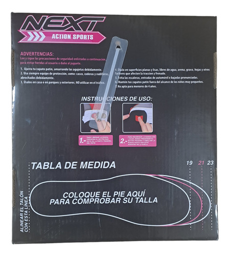 1 Par De Tenis Patin Para Niña Con Luces Talla 21
