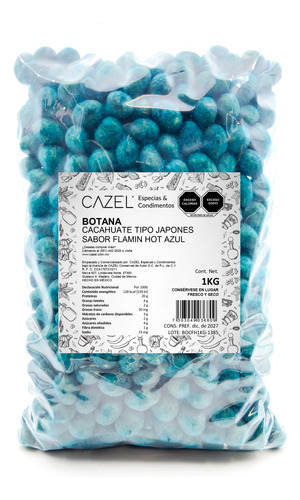 Cacahuate Tipo Hot Nuts Sabor Flamin Hot Azul 1kg