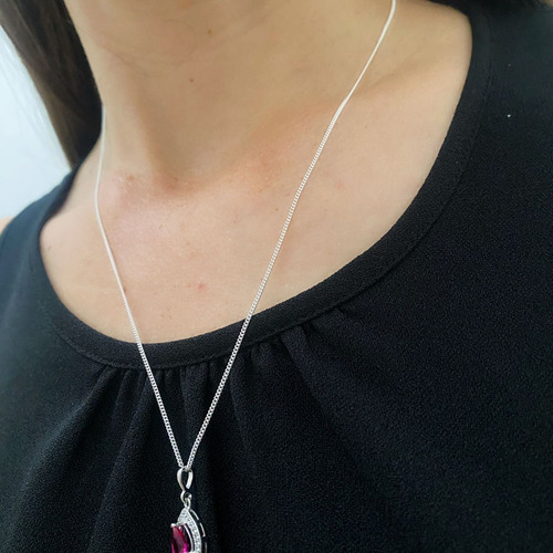 Imagen 7 de 10 de Cadena De Plata 925 Para Mujer De 50 Cm Tipo Barbada Agálea