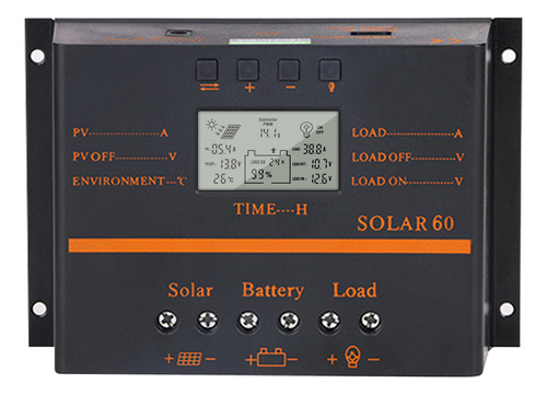 Solar Charge Controller 60 A 12 V/24 V Lcd Usb 5 V Regulador