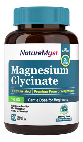 Naturemyst Glicinato De Magnesio, 100 Mg De Magnesio Element