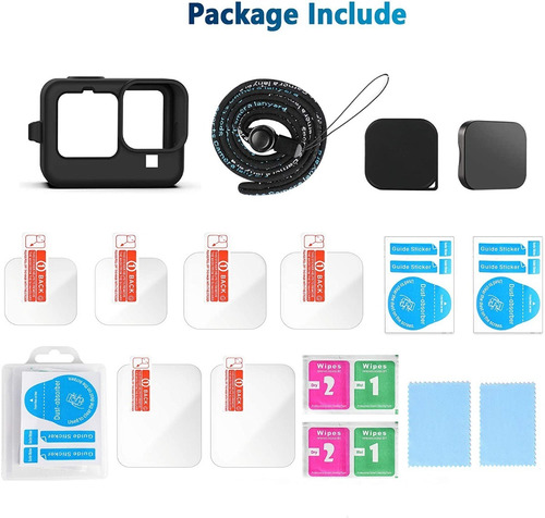 Imagen 7 de 8 de Vidrio Templado Protector P/ Gopro Hero 10 / Black 9 + Funda