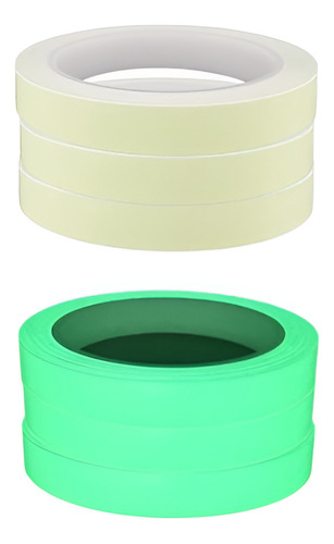 Pack X2 Cinta Adhesiva Fluorescente Luminosa Multiuso Verde